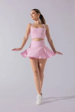 Crisscross Hourglass® Twirl Skort - Bubblegum -Quality Sport Wear Daphne Corset Crop Top Bubblegum 1047 1834 Editcopy