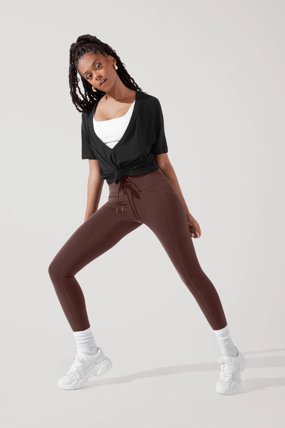 Daring Deep V Tee - Black 8 Daring Deep V Tee - Black - Image 8