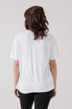 Daring Deep V Tee - White -Quality Sport Wear DaringDeepVTee White B1025 0228 Edit