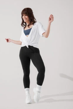 Daring Deep V Tee - White -Quality Sport Wear DaringDeepVTee White B1025 0254 Edit