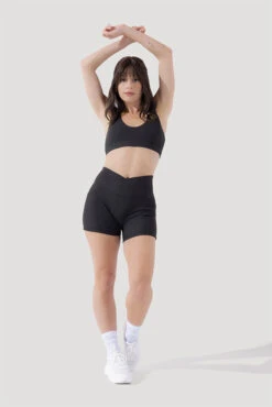 Deep Darling Bra (Ribbed) - Dark Charcoal -Quality Sport Wear Deep Darling Bra 1028 CCHG Midi Shorts Dark Charcoal Ribbed 4015 0495