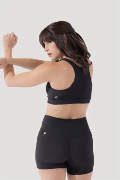 Deep Darling Bra (Ribbed) - Dark Charcoal -Quality Sport Wear Deep Darling Bra 1028 CCHG Midi Shorts Dark Charcoal Ribbed 4015 0541