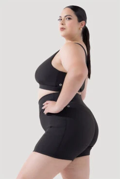 Deep Darling Bra (Ribbed) - Dark Charcoal -Quality Sport Wear Deep Darling Bra 1028 CCHG Midi Shorts Dark Charcoal Ribbed 4015 1946