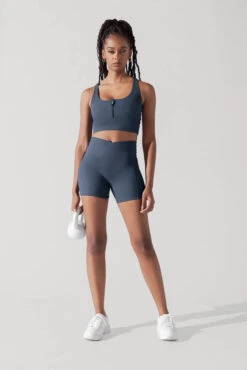 Crisscross Hourglass® Midi Shorts With Pockets (Ribbed) - Navy 11 Crisscross Hourglass® Midi Shorts With Pockets (Ribbed) - Navy -Quality Sport Wear ENERGYRIBBEDCROPBRAWHALFZIPNAVY1012 0002 Edit 1