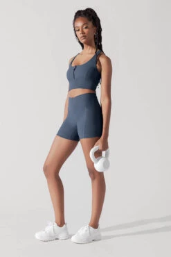 Crisscross Hourglass® Midi Shorts With Pockets (Ribbed) - Navy 15 Crisscross Hourglass® Midi Shorts With Pockets (Ribbed) - Navy -Quality Sport Wear ENERGYRIBBEDCROPBRAWHALFZIPNAVY1012 0009 Edit 1