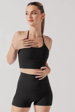 Flexy Crop Top - Black -Quality Sport Wear FlexyCrop Black A1010 0677 Edit