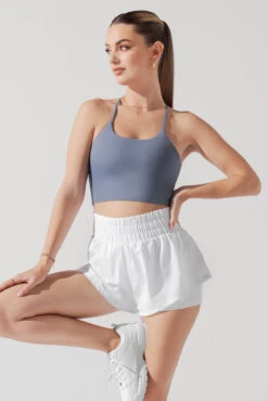 Flexy Crop Top - Blue Mist -Quality Sport Wear FlexyCrop BlueMist A1010 0549 Edit