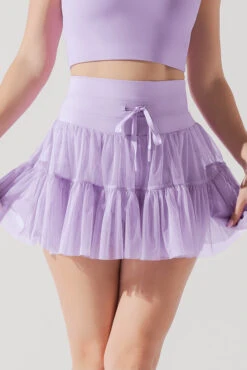Pirouette Tiered Skort - Digital Lavender -Quality Sport Wear FlexyCrop DigitalLavender A1010 1370 Edit