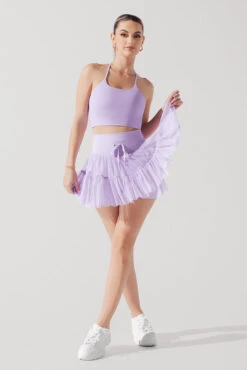 Pirouette Tiered Skort - Digital Lavender -Quality Sport Wear FlexyCrop DigitalLavender A1010 1374 Edit