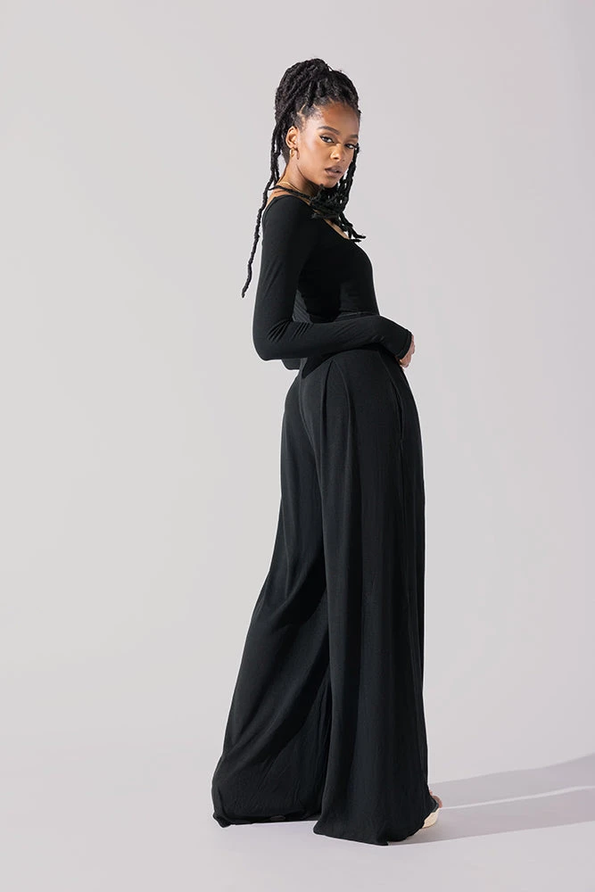 Go With The Flow Long Sleeve Jumpsuit - Black 6 Go With The Flow Long Sleeve Jumpsuit - Black - Image 6