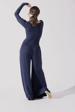 Go With The Flow Long Sleeve Jumpsuit - Cosmic Navy 9 Go With The Flow Long Sleeve Jumpsuit - Cosmic Navy -Quality Sport Wear Go With The Flow Long Sleeve Jumpsuit Cosmic Navy G1017 0035copy
