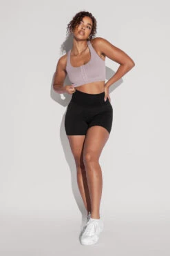 Supersculpt™ Seamless Midi Shorts - Black -Quality Sport Wear HookItUpCropTop SmokyLilac SSShort Black 0819 Edit