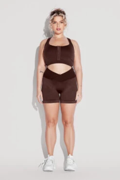 Crisscross Hourglass® Seamless Midi Shorts - French Roast 12 Crisscross Hourglass® Seamless Midi Shorts - French Roast -Quality Sport Wear HookItUpCropTop CCHGShorts FrenchRoast 1552 Edit