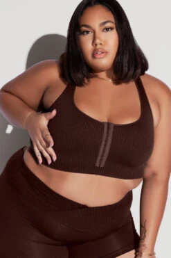 Hook It Up Seamless Bra - French Roast -Quality Sport Wear HookItUpCropTop CCHGShorts FrenchRoast 2314 Edit