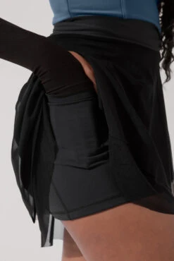 Juliet Wrap Skort - Black -Quality Sport Wear JulietBalletSkort Black H1009 3433 Edit