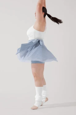 Juliet Wrap Skort - Blue Storm -Quality Sport Wear JulietBalletSkort BlueStorm H1009 3895 Edit