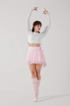 Juliet Wrap Skort - Petal Pink -Quality Sport Wear JulietBalletSkort PetalPink H1009 3300 Edit