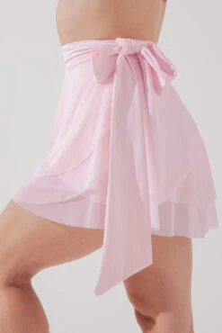 Juliet Wrap Skort - Petal Pink -Quality Sport Wear JulietBalletSkort PetalPink H1009 3336 Edit