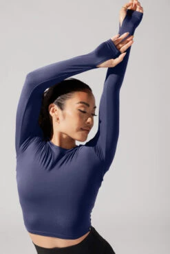 Bow Back Long Sleeve - Dark Navy -Quality Sport Wear June7POPFLEXPhotoshootArleneOutfit20542 Edit 1 445e02cb d951 4ebc a9ff fb77088ce918