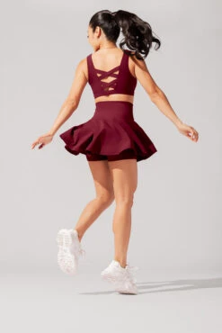 Twirl Skort - Crimson -Quality Sport Wear June7POPFLEXPhotoshootArleneOutfit21224 Edit