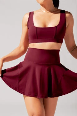 Twirl Skort - Crimson -Quality Sport Wear June7POPFLEXPhotoshootArleneOutfit21242 Edit