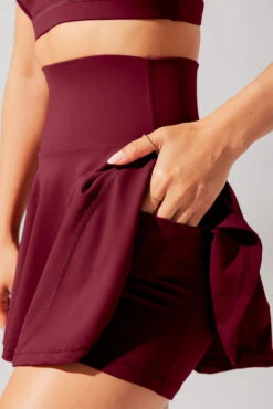 Twirl Skort - Crimson -Quality Sport Wear June7POPFLEXPhotoshootArleneOutfit21346 Edit