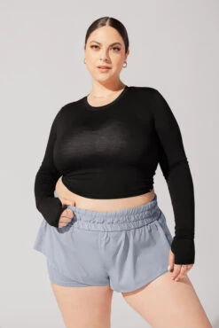 Bow Back Long Sleeve - Black -Quality Sport Wear June7POPFLEXPhotoshootArleneOutfit21854 Edit 1 e3b21a7e 431b 44f9 a06d 9cdf446257b5