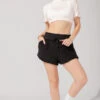 Faux Sherpa Short With Pockets - Black
