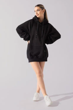Long Cloud Hoodie - Black -Quality Sport Wear Long Cloud Hoodie Black B1002 0325copy
