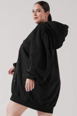 Long Cloud Hoodie - Black -Quality Sport Wear LongCloudHoodie Black B1002 2667 Edit