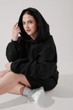 Long Cloud Hoodie - Black -Quality Sport Wear LongCloudHoodie Black B1002 2680 Edit