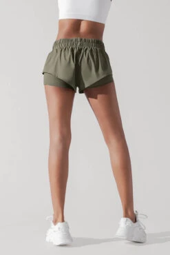 Low Rise Supershort™ - Rustic Olive -Quality Sport Wear LowWaistedSupershort RusticOlive D1003 0104 Edit 1