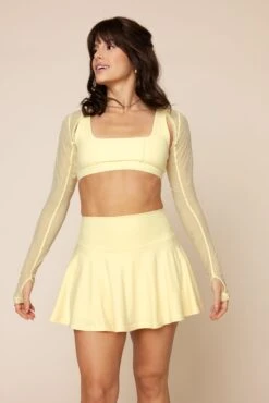Mesh Corset Shrug - Buttercream -Quality Sport Wear MeshCorsetShrug B1030 00517