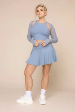 Mesh Corset Shrug - Blue Storm -Quality Sport Wear MeshCorsetShrug BlueStorm B1030 03288