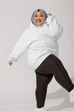 Long Cloud Hoodie - Light Heather Grey 17 Long Cloud Hoodie - Light Heather Grey -Quality Sport Wear NOORoutfit1 40520 Edit