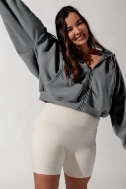 Zip Cloud Hoodie - Smoke -Quality Sport Wear OPF0190 Edit