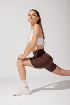 Cargo Biker Short With Pockets (Pet Hair Resistant) - Carob -Quality Sport Wear OPF1534