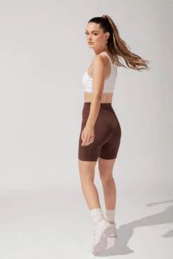 Cargo Biker Short With Pockets (Pet Hair Resistant) - Carob -Quality Sport Wear OPF1563