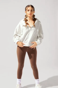 Half Zip Warm Up Hoodie - Light Heather Grey -Quality Sport Wear OPF1666 Edit