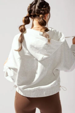 Half Zip Warm Up Hoodie - Light Heather Grey -Quality Sport Wear OPF1670 Edit