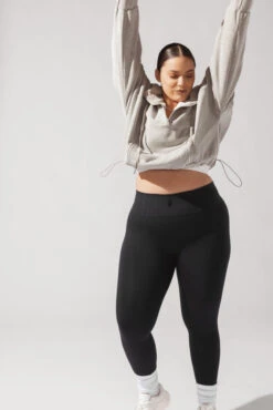 Half Zip Warm Up Hoodie - Heather Grey -Quality Sport Wear OPF1788 Edit