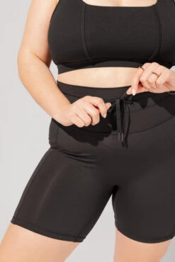 Cargo Biker Short With Pockets (Pet Hair Resistant) - Black -Quality Sport Wear OPF2007