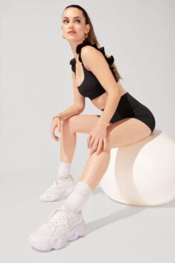 Romance Ruffle Bra - Black -Quality Sport Wear OPF2614 Edit