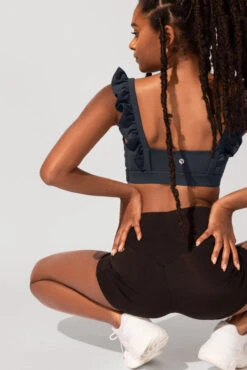 Romance Ruffle Bra - Smoky Grey -Quality Sport Wear OPF3331 Edit