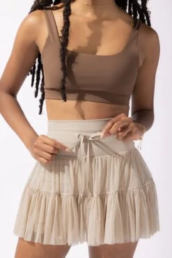 Pirouette Tiered Skort - Café Au Lait 13 Pirouette Tiered Skort - Café Au Lait -Quality Sport Wear OPF4985