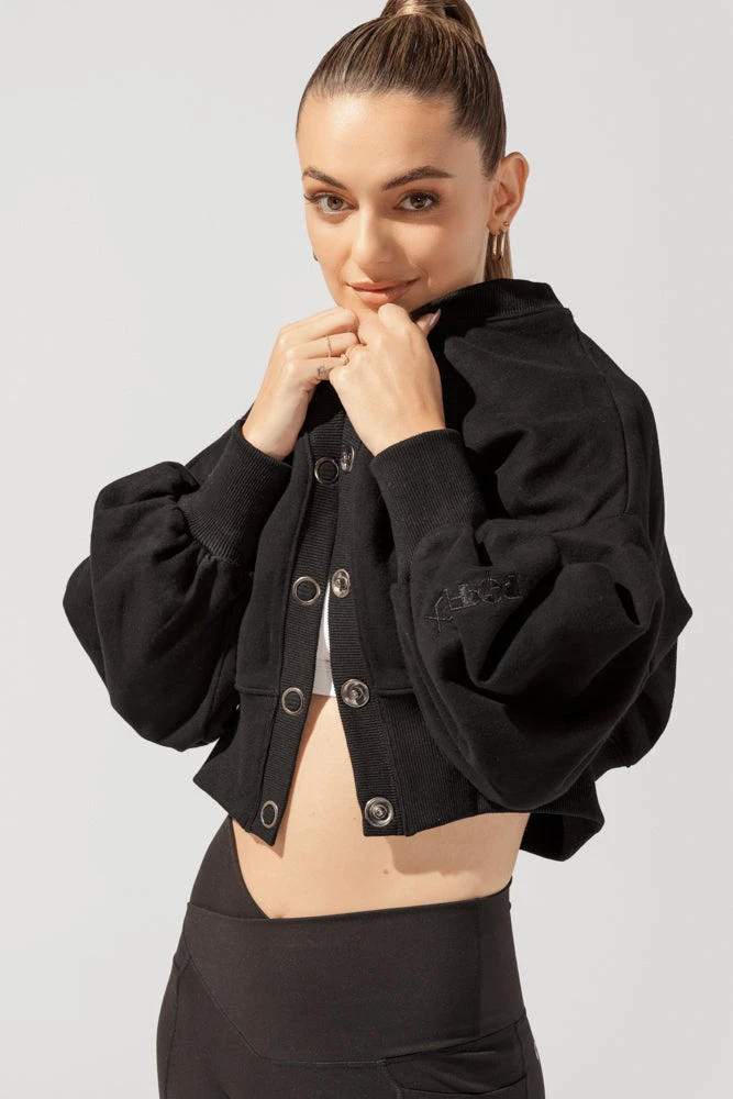 Belle Cropped Cardigan - Black 2 Belle Cropped Cardigan - Black - Image 2