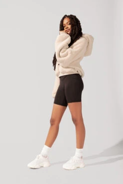 Faux Sherpa Pullover Cloud Hoodie - Taupe -Quality Sport Wear OPF5250 Edit