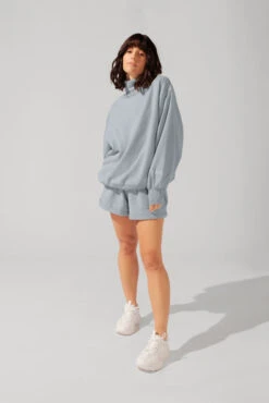 Ooey Gooey Mockneck Sweatshirt With Pockets - Bookworm Blue -Quality Sport Wear OPF6780 Edit 8e9258f9 945b 4454 a80c 070a261eb6f1