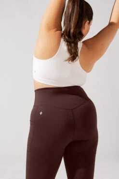 Crisscross Hourglass® Leggings With Pockets - French Roast -Quality Sport Wear OPF7274 Edit
