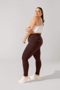 Crisscross Hourglass® Leggings With Pockets - French Roast -Quality Sport Wear OPF7307 Edit
